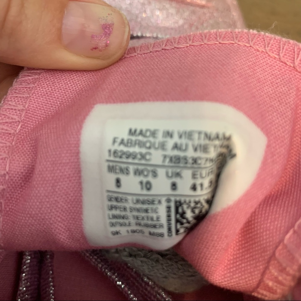 Converse- pink all over glitter - Picture 2 of 4